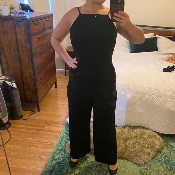 Lulu’s Black Low Back High Neck Jumpsuit - Picture 2 of 7